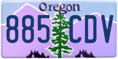 OR license plate 885CDV