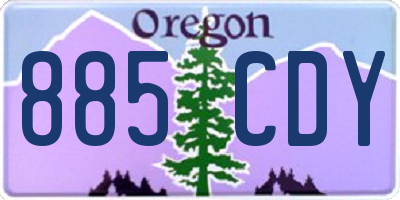OR license plate 885CDY
