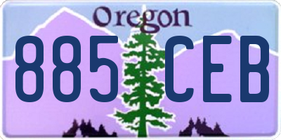OR license plate 885CEB