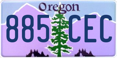 OR license plate 885CEC