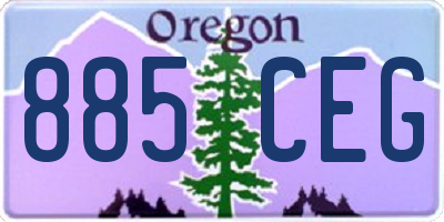 OR license plate 885CEG