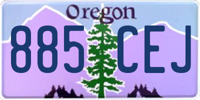 OR license plate 885CEJ