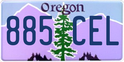 OR license plate 885CEL