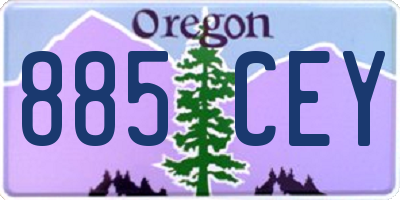 OR license plate 885CEY