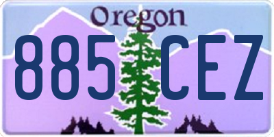 OR license plate 885CEZ