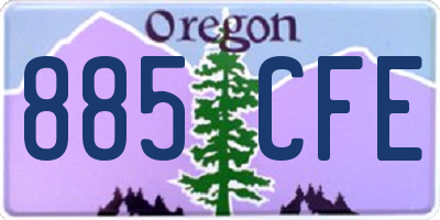 OR license plate 885CFE