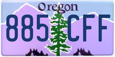 OR license plate 885CFF