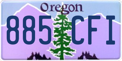 OR license plate 885CFI