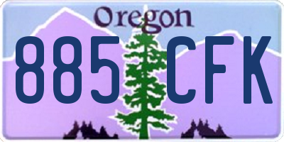 OR license plate 885CFK