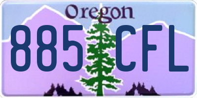 OR license plate 885CFL