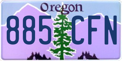 OR license plate 885CFN