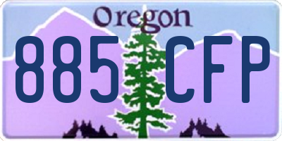 OR license plate 885CFP