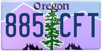 OR license plate 885CFT