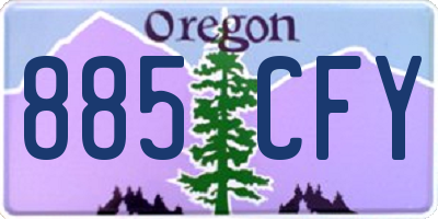 OR license plate 885CFY
