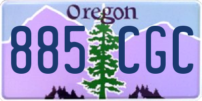 OR license plate 885CGC