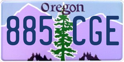 OR license plate 885CGE