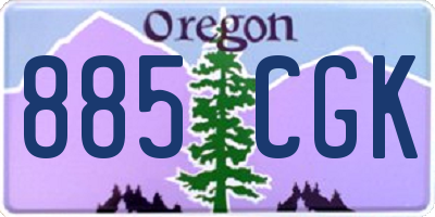 OR license plate 885CGK
