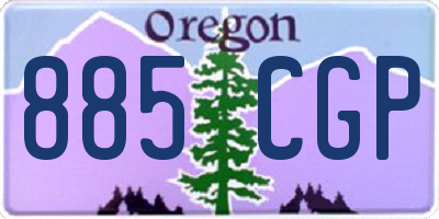 OR license plate 885CGP