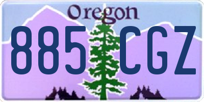 OR license plate 885CGZ