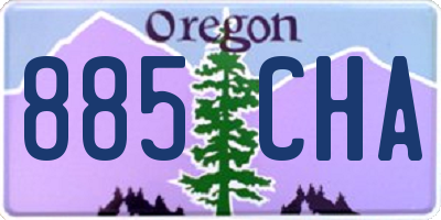 OR license plate 885CHA