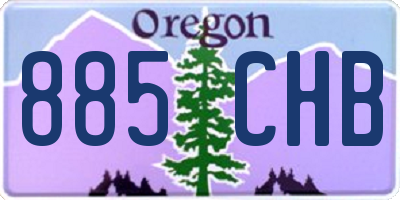OR license plate 885CHB