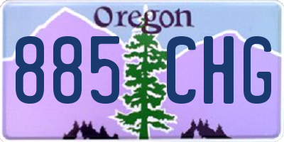 OR license plate 885CHG
