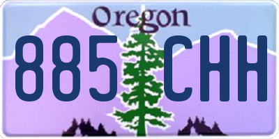 OR license plate 885CHH