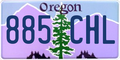 OR license plate 885CHL