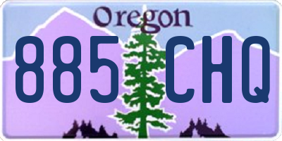 OR license plate 885CHQ