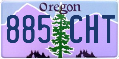 OR license plate 885CHT