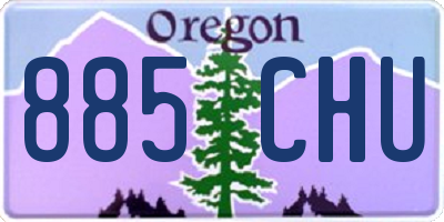 OR license plate 885CHU