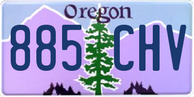 OR license plate 885CHV