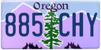 OR license plate 885CHY