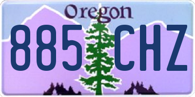 OR license plate 885CHZ
