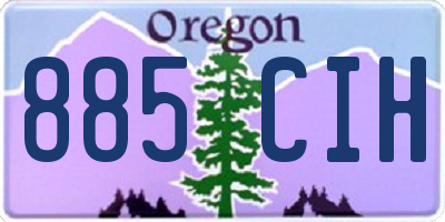 OR license plate 885CIH