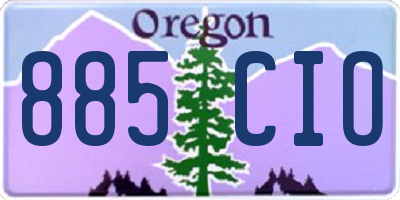 OR license plate 885CIO