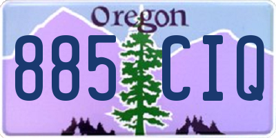 OR license plate 885CIQ