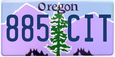 OR license plate 885CIT