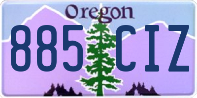 OR license plate 885CIZ