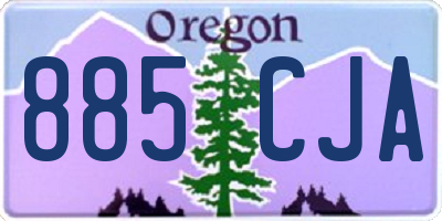 OR license plate 885CJA