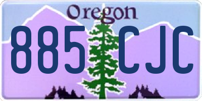OR license plate 885CJC