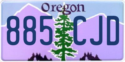 OR license plate 885CJD