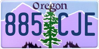 OR license plate 885CJE