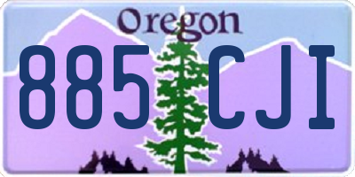 OR license plate 885CJI