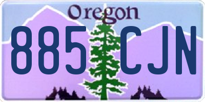 OR license plate 885CJN