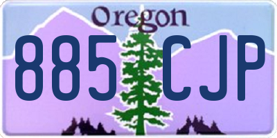 OR license plate 885CJP
