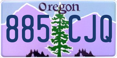 OR license plate 885CJQ