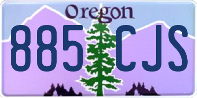 OR license plate 885CJS