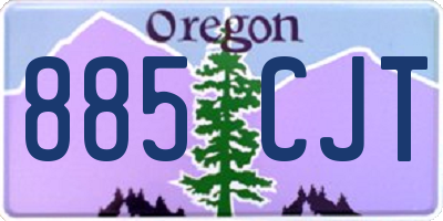 OR license plate 885CJT