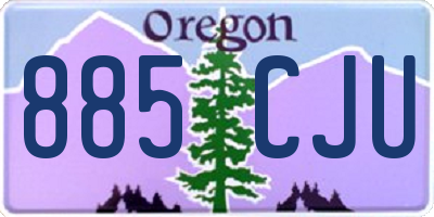 OR license plate 885CJU